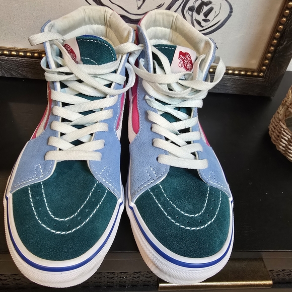 VANS Sk8-Hi Reissue Skateboard Shoes Women’s 8, Men's 6.5 Bright Colors Suede - Picture 4 of 11